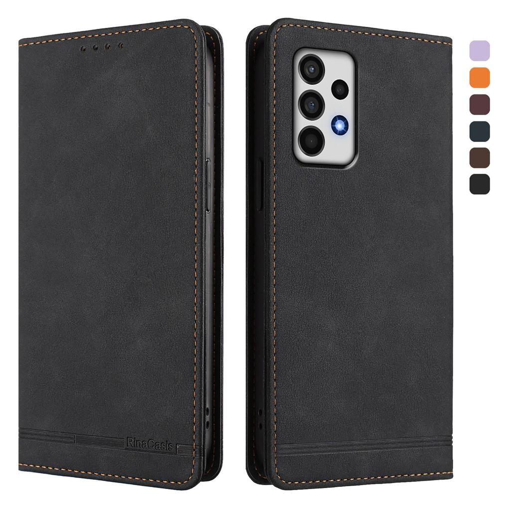 Luxus Lederhülle für Samsung Galaxy A72 A52 A52S A42 A32 A22 A12 A02 A71 A51 A41 A31 A21 A11 Magnetische Klapp-Brieftasche Handyhülle