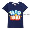 Children Cute Vlad Niki Clothes Kids Summer Fashion T-shirt Baby Boys Cartoon Tshirts Toddler Girls Short Sleeve Casual Tops