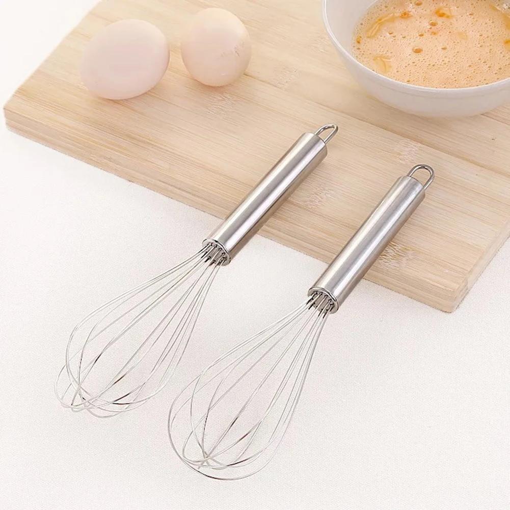 6/8/10/12 Inches Stainless Steel Balloon Wire Whisk Manual Egg Beater Mixer Kitchen Baking Utensil Milk Cream Butter Whisk Mixer