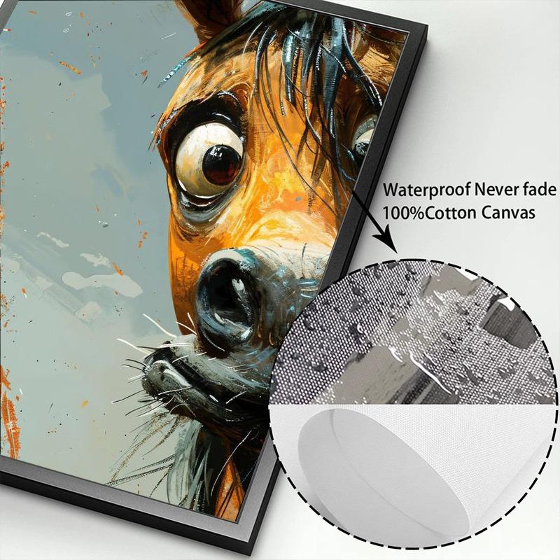 Abstract Art Funny Animals Rabbit Fox Donkey Cat Lion Canvas Posters and Prints Cartoon Animal Mural Canvas Wall Art Home Decor
