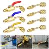 7Pcs Air Conditioning Refrigerant Compact Ball Valve 1/4 Inch For R410A R134A R12 R22 Hvac Adapter 5/16In Female To 1/4In Male