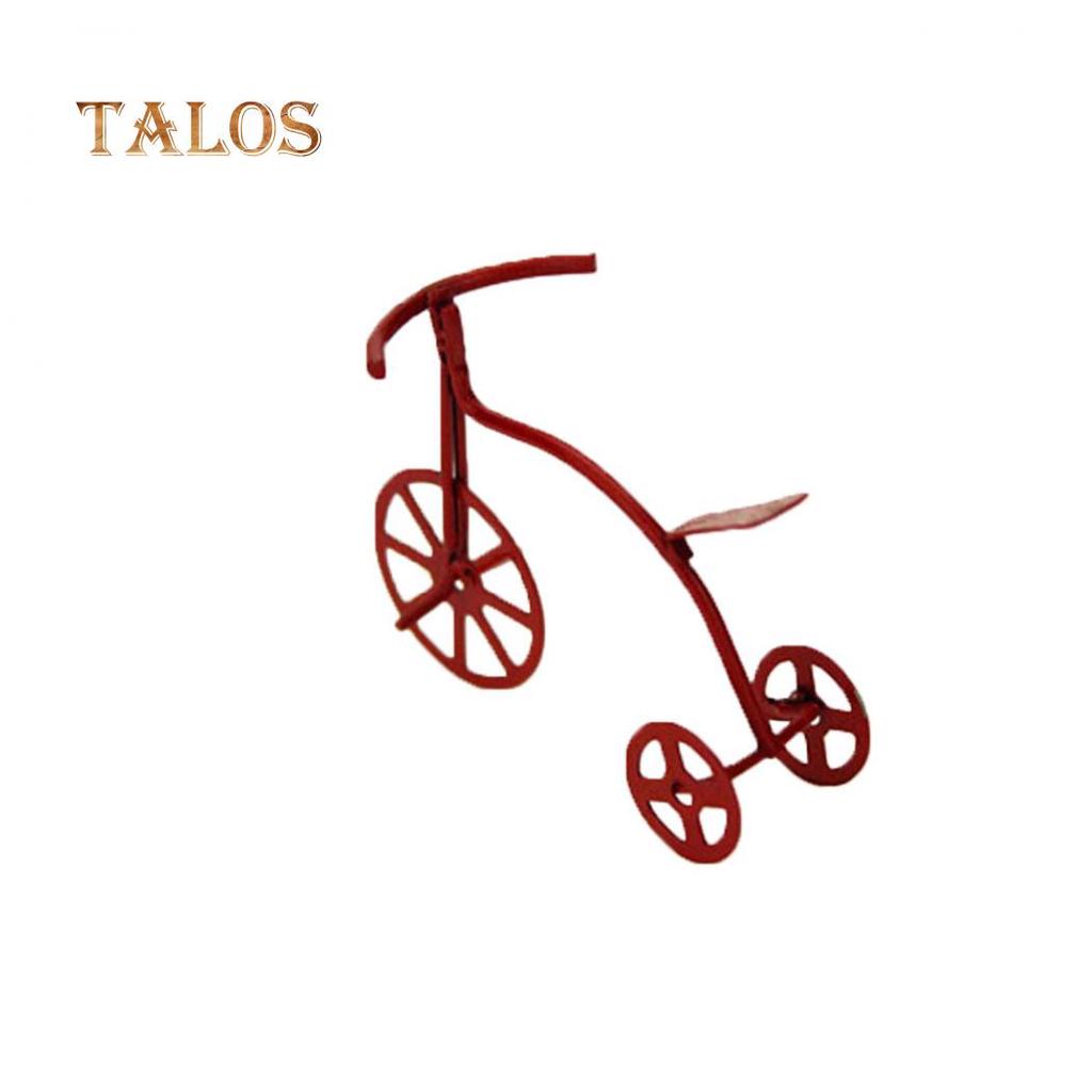 Casa de muñecas en miniatura 1:12 Escala Accesorio de jardín Metal Rojo Bicicleta Bici