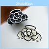 Stylish Size Medium Acetate Hair Clip Featuring Delicate Camellia Flower For Fashionable Women