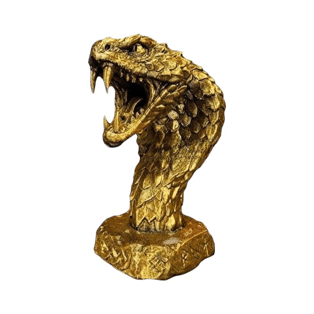 Home Decoration Desktop Ornament Gothic Style Snake Figurine Snake Head Statue  Table