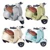 Retro Style Mini Electric Motorcycle Electric Motor Spin Toy Motor  Birthday Celebration