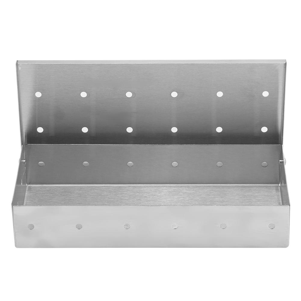 BBQ Extérieur Acier Inoxydable Grill à Viande Fumoir Boîte Fournitures pour Bois Charbon de Bois