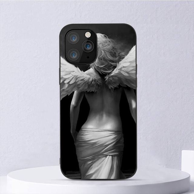 Fantasy Ängelflicka Vingar Telefonfodral För Iphone 11 12 Mini 13 14 Pro Xs Max X 8 7 6s Plus 5 Se Xr Skal