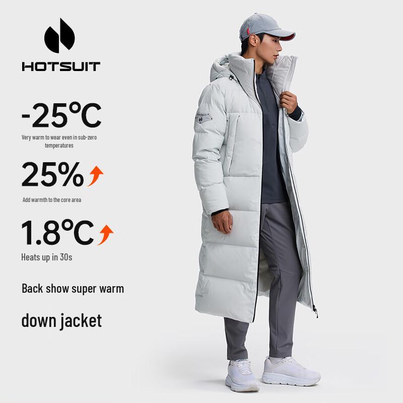 HOTSUIT Unisex Long Hooded Down Jacket