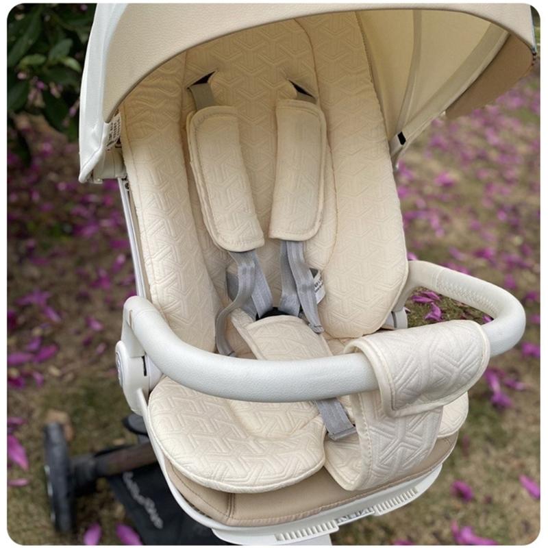 Strollers Seat Insert 5PCS Cotton Polyester Blend Double Sided Summer Winter Use Easy To Clean Secure with Pillow