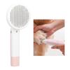 Pet Slicker Brush 2 in 1 Detangling Self Cleaning Floating Hair Removal Pet Grooming Comb with Nail Grinder for Cat