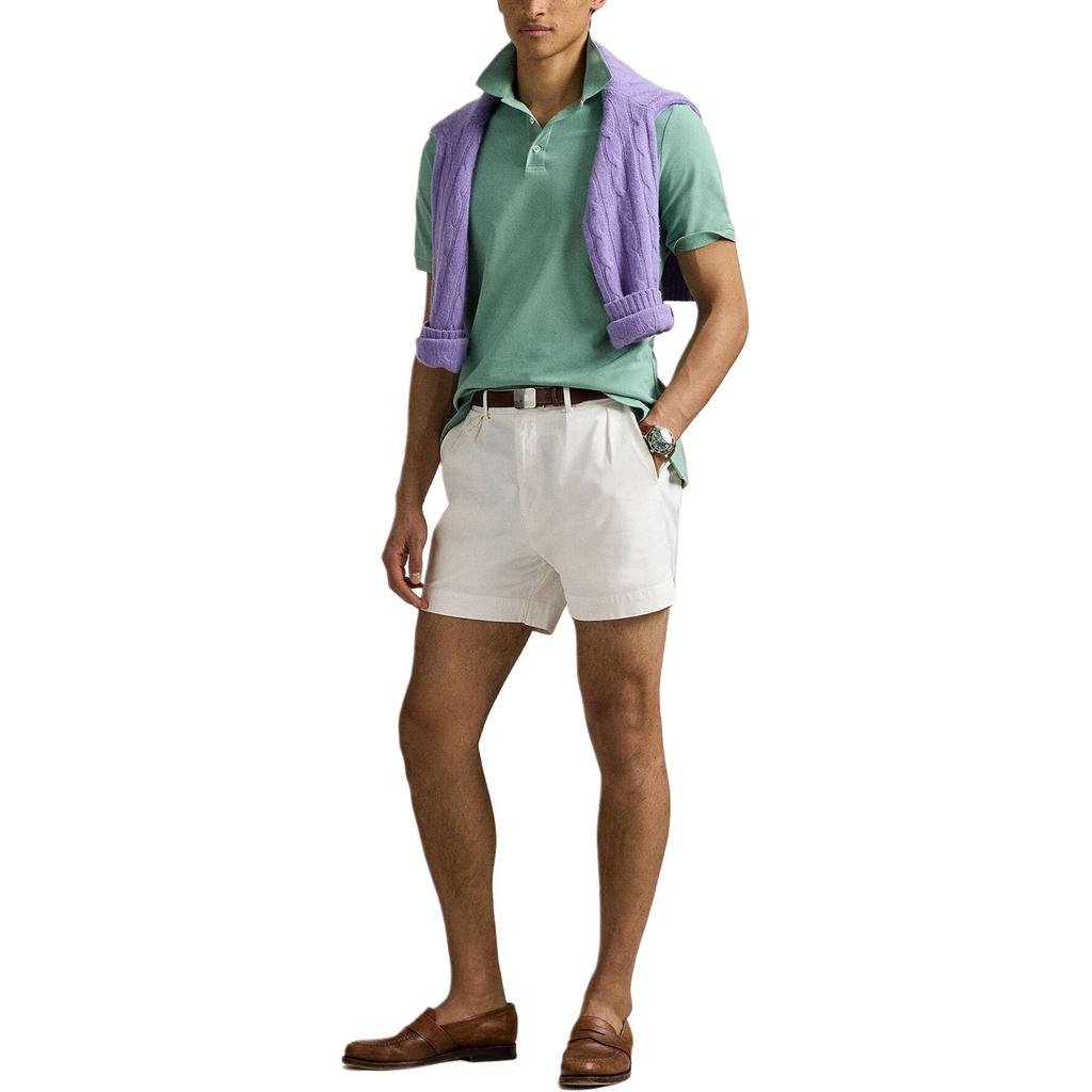 Polo Ralph Lauren Solid Logo Knitted Short Sleeve Polo Shirt Men tops Mint-Green 710941439022