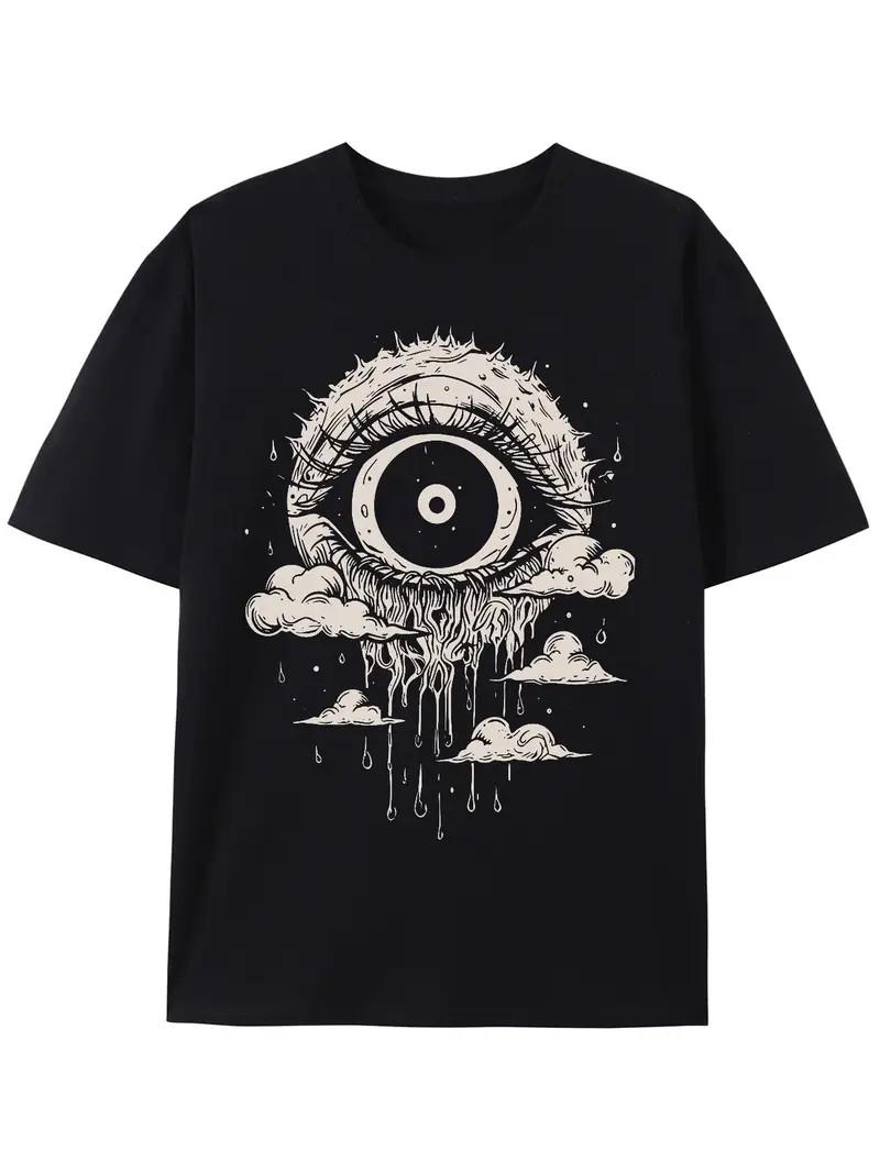 Странная эстетика Глаз в облаках Футболка Dreamcore Эстетика Grunge Дерзкая одежда S