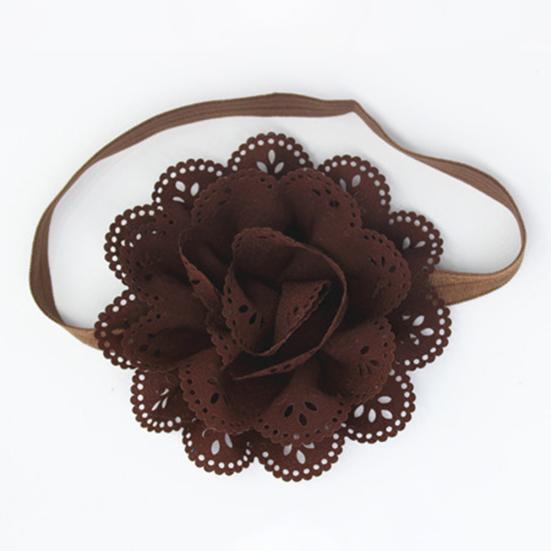 Lovely Hollow Cloth Flower Baby Girl Headband Elastic Band Headwear Decor Gift