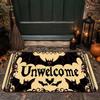 1pc Halloween Holiday Theme Retro Bat Prank Unwelcome Door Mat, Gothic Dark Retro Flanell Thickened Mat - Sponge Thickness 1.02cm Entrance Non-Slip We