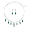 Exquisite Full Diamond Bridal Necklace & Earrings Set - High-Grade Wedding Accessories