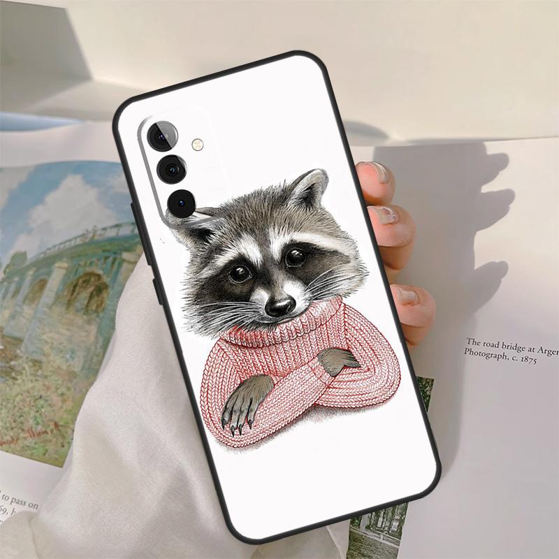 Raccoon Animal Case For Samsung Galaxy A16 A26 A56 A36 A06 A52 A53 A33 A13 A34 A54 A14 A15 A35 A55 A22 A32