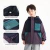 Little Yinman Boys' Color-Block Fleece Hooded Jacket