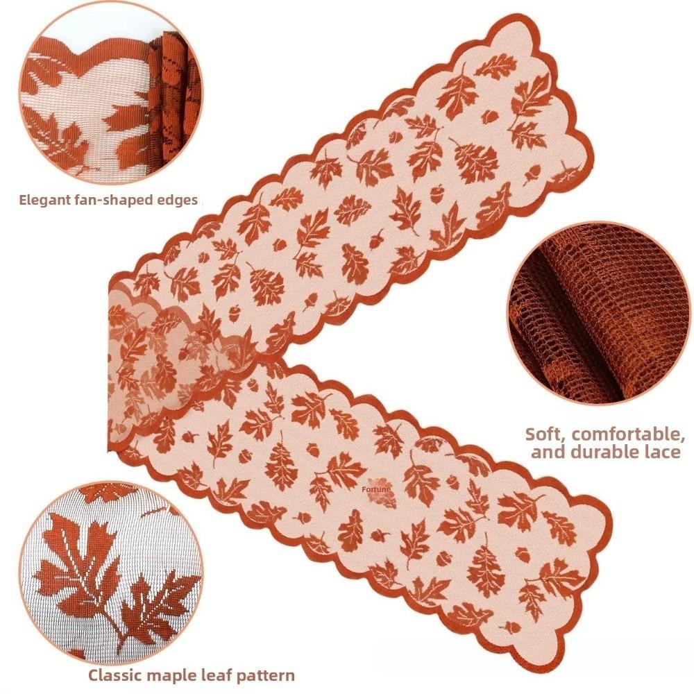 Lace Design Table Runner Maple Leaf Pattern Lace Fall Tablecloth NEW Decorative Runner Home Decor