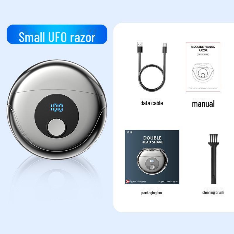 Wiederaufladbarer Herren-Reise-Elektro-Rasierer mit Doppelkopf