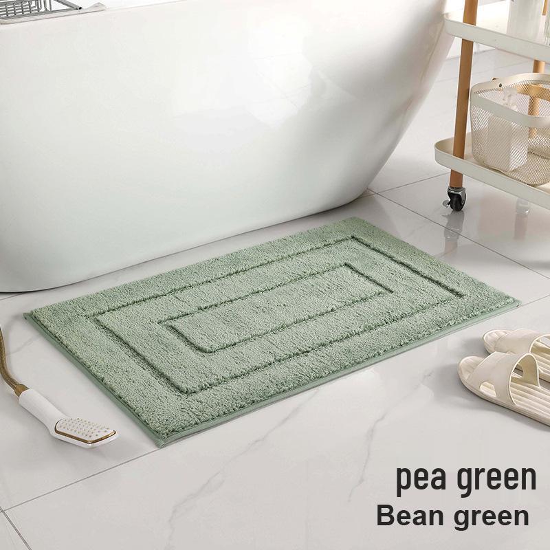 Superfiber Recycled Non-slip Bathroom Mat: Thick Jacquard, Strong Water Absorption