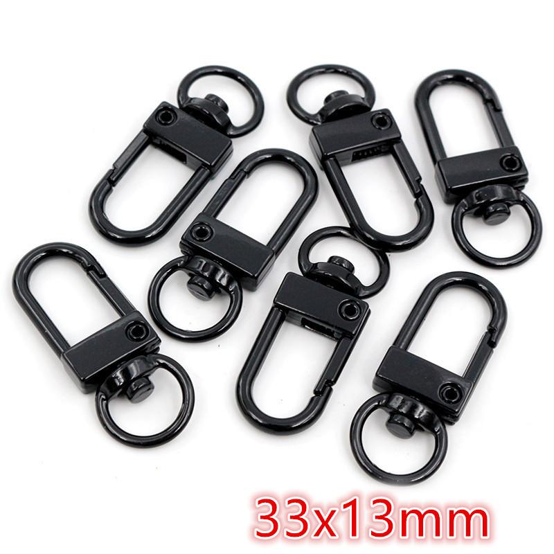 10pcs/lot Snap Lobster Clasp Hooks Gold Silver Plated DIY Jewelry Making Findings for Keychain Neckalce Bracelet Supplies