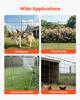 Temporary Fence with Posts, 1.05 x 25m Plastic Mesh Fencing, Garden Safety Fences Netting with Double-Spike Stakes & Guy Ropes, Temporary Fence for