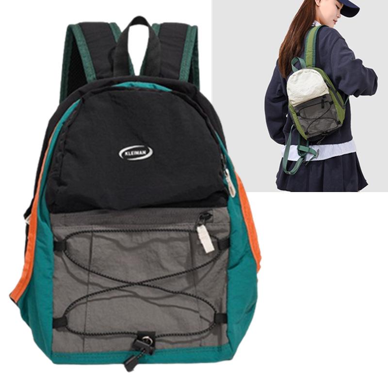 Schoolbag wide shoulder strap fashionable foreign style large capacity backpack 1011 new trendy casual bag big bag backpack college portable