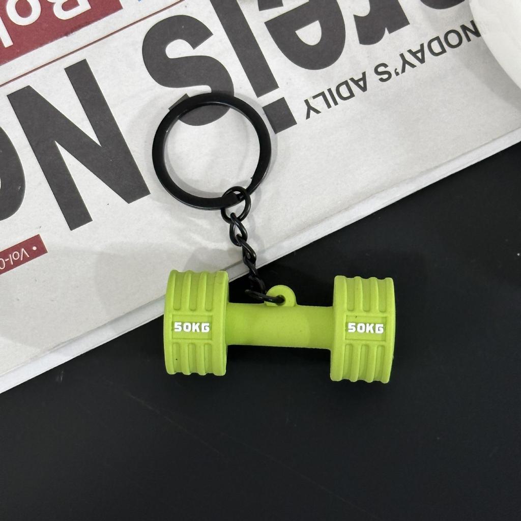 Fitness Series Gummi-Schlüsselanhänger: Hantel- & Kurzhantel-Anhänger für Geschenke