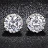 925 Sterling Silver AAA Cubic Zirconia Round Stud Earrings for Women Wedding Engagement Jewelry Fashion Female AccessoriesGood product