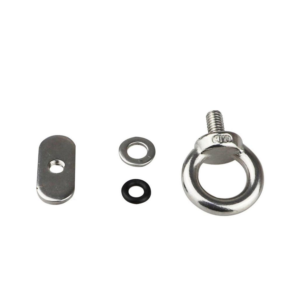 [4 Pc M6-316] Canoe Caravan Tent Kayakmodification Hardware 316 Stainless Steel Sliding Rail Track Locking Hanging Ring