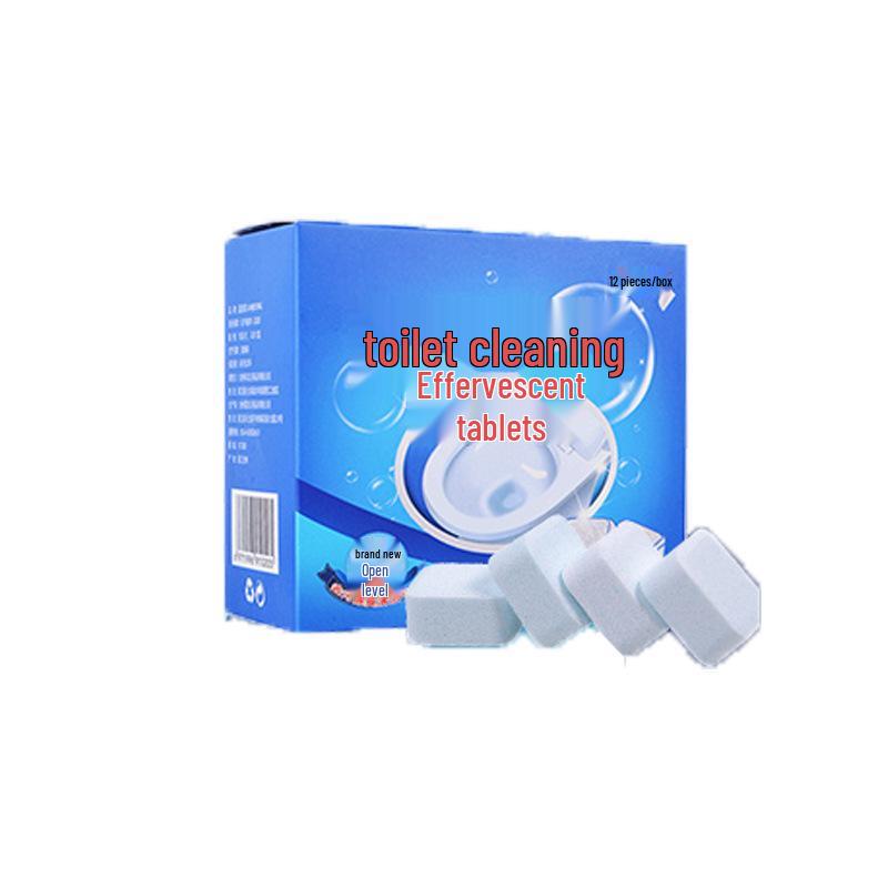 Effervescent Toilet Cleaner Tablets - Removes Urine Stains, Scale, and Odors with Anti-Yellowing and Deodorant Properties