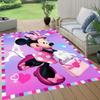 1pc Minnie Pattern Area Rug Soft Flannel Floor Mat for Living Room, Office, Bedroom, Outdoor and Camping, Sofa Coffee Table Floor Mat, Decor