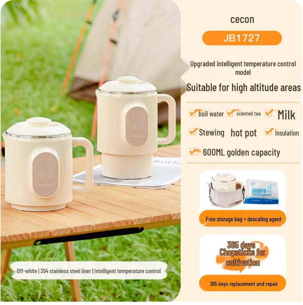 Xike Compact Folding Electric Kettle, Mini 304/316 Stainless Steel, Keep Warm Feature, Portable Design