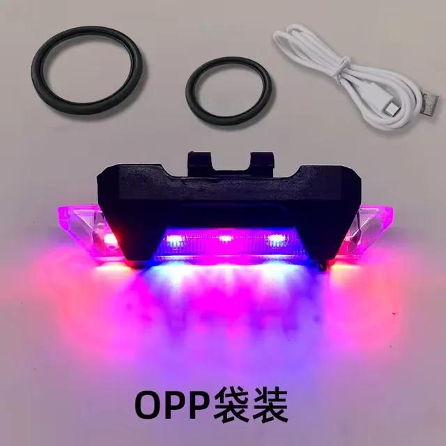 USB Rechargeable Waterproof Mountain Bike Lamp Warning Cycling Taillight Bike LED Headlight Tail Light For Electric Scooter
