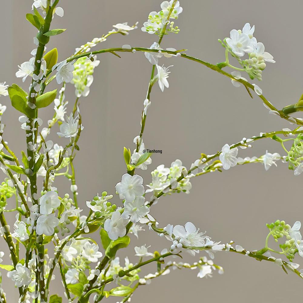 Snow Willow Branch Fake Floral Arrangement for Living Room or Dining Table Décor