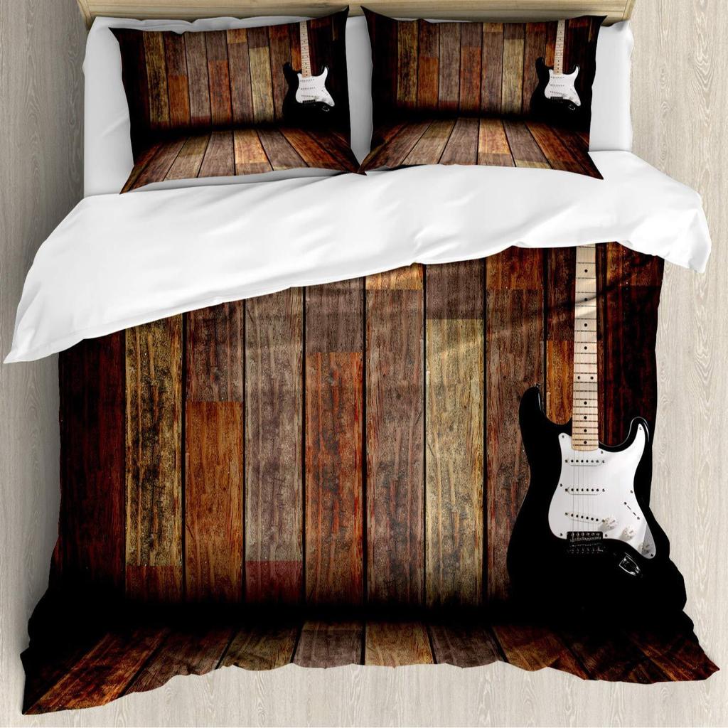 Yellow Plaid Square Three-Piece Quilt Cover 3D Digital Printing Bedding Set Bed Cover Batch