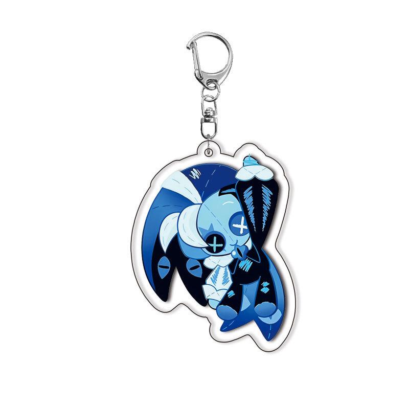 Running Gingerman Rush Cookie Run Kingdom Game Acrylic Keychain Anime Accessory Charm Layered Design Durable Beautiful Design 55mm