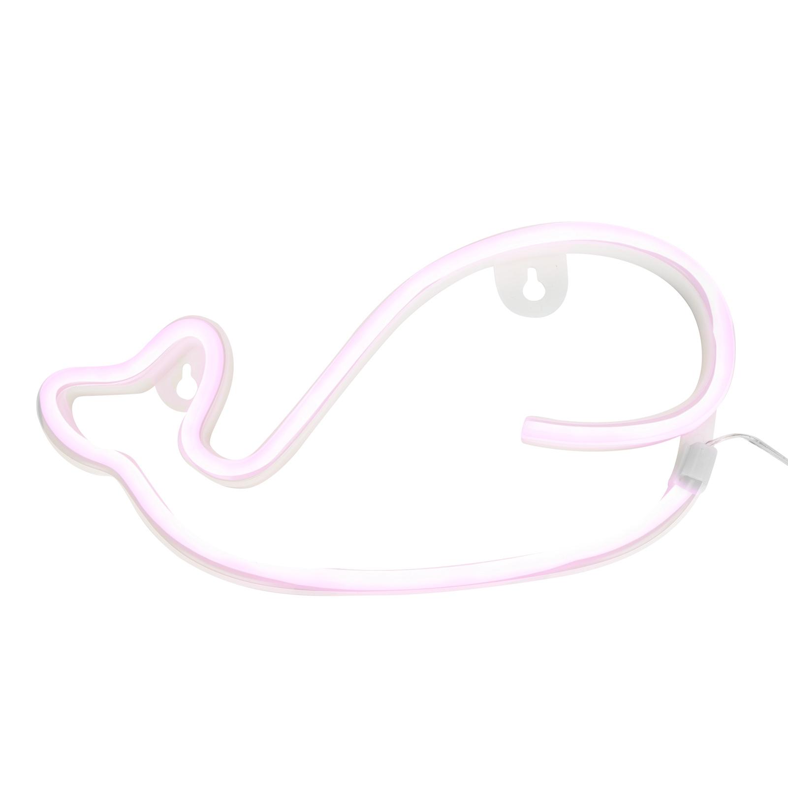 

Неоновая вывеска «Кит» на батарейках, питание от USB, светодиодный неоновый свет для украшения дома на вечеринку