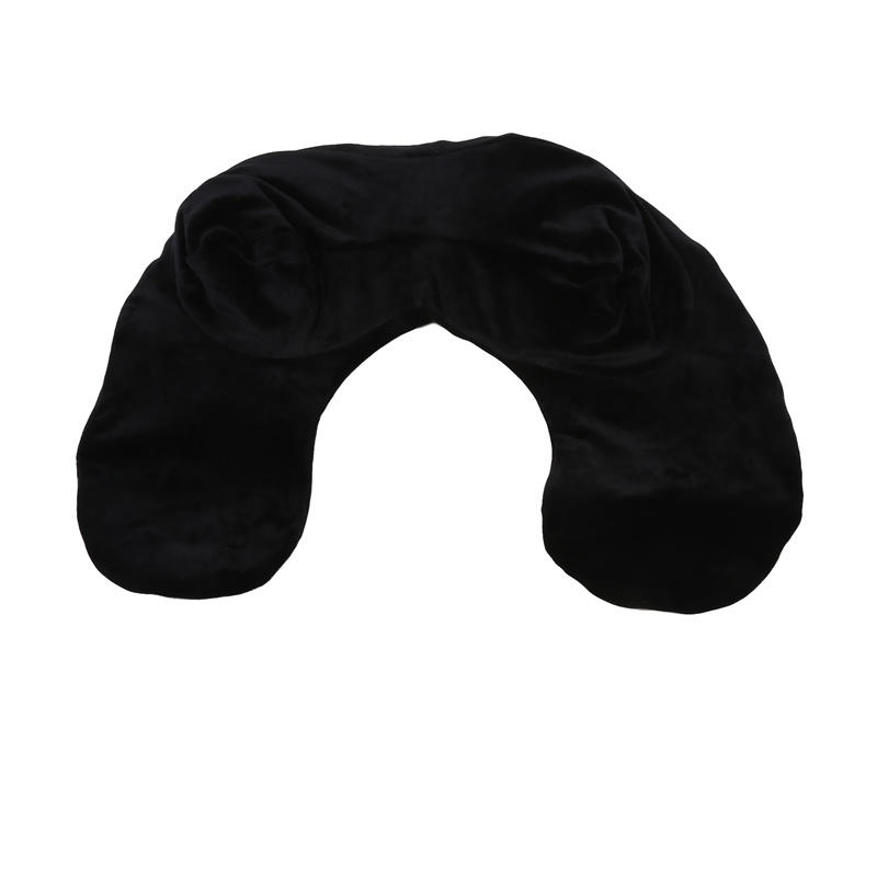 

Подушка для путешествий в форме буквы U, надувная подушка для головы и шеи в автомобиле, портативная, съемная и моющаяся, для путешествий, офисные принадлежности чёрный