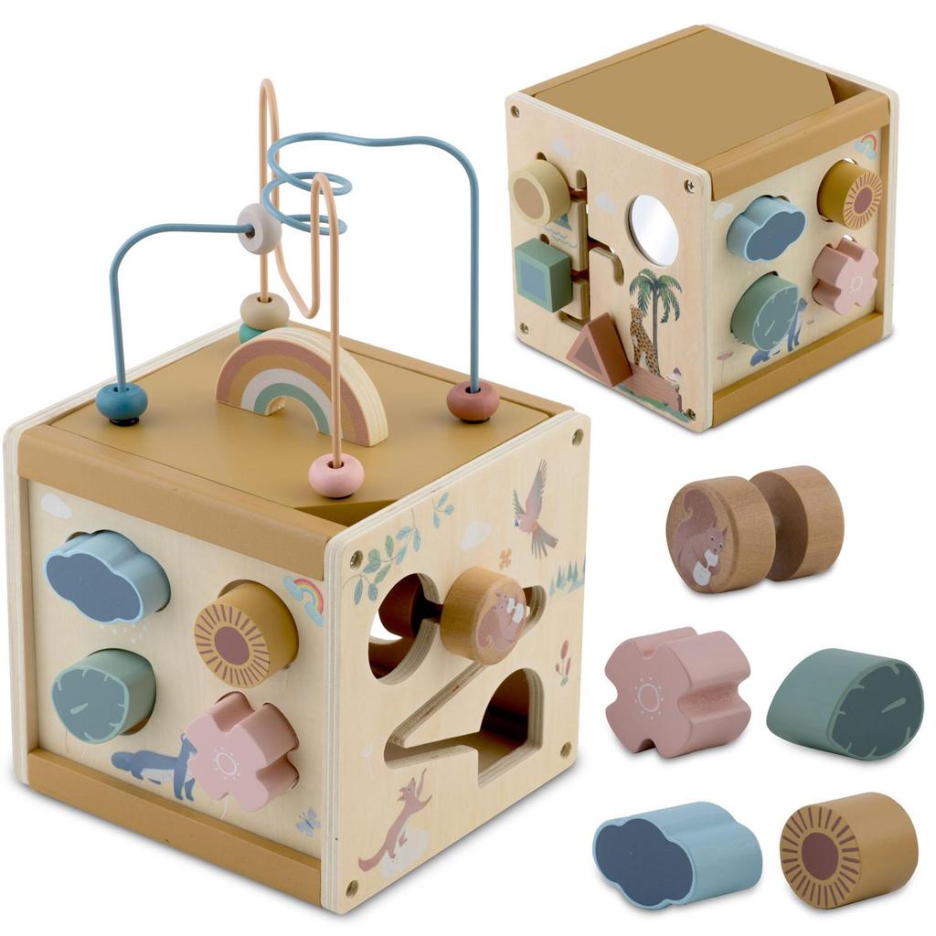 Wooden Sensory Toy Cube Nk-861 Nukido