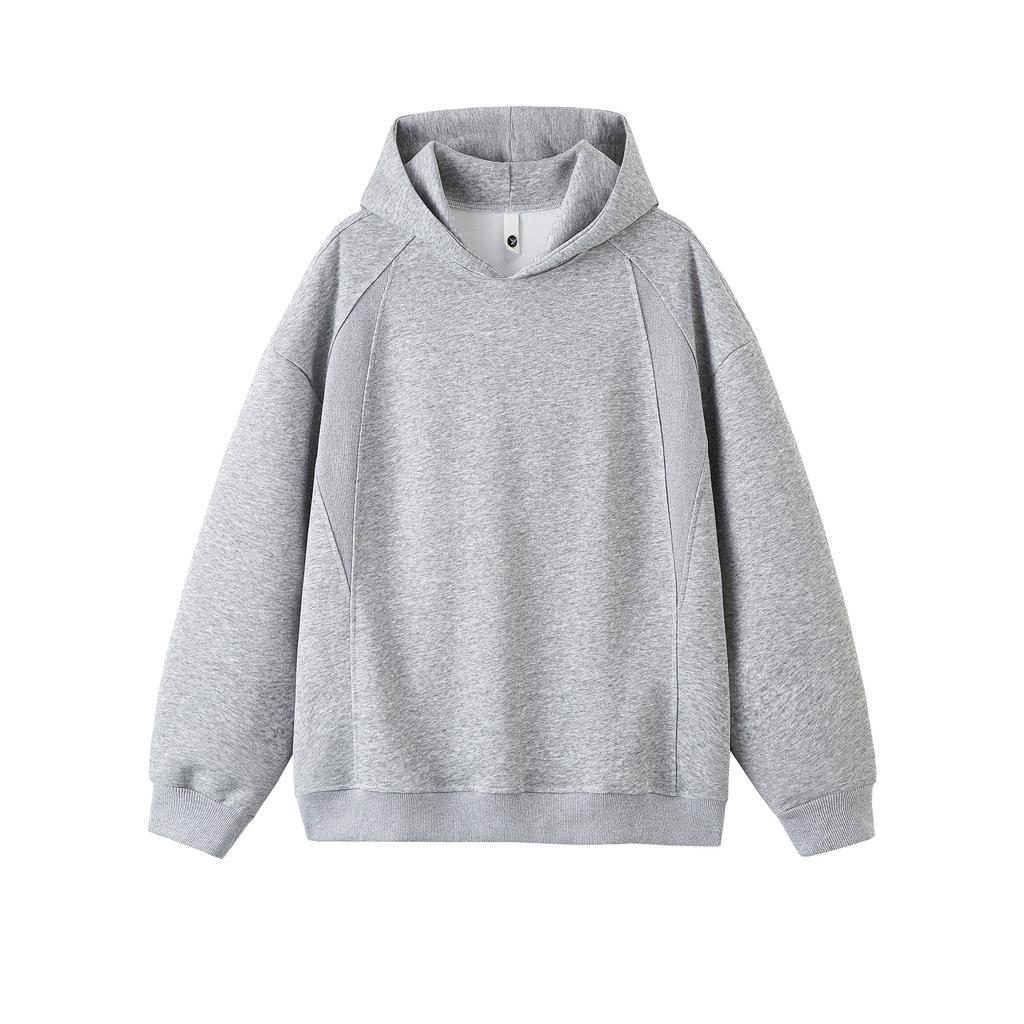 Hooded Sweatshirt for Men New Autumn Fashionable Loose Pullover Top for Men Gray