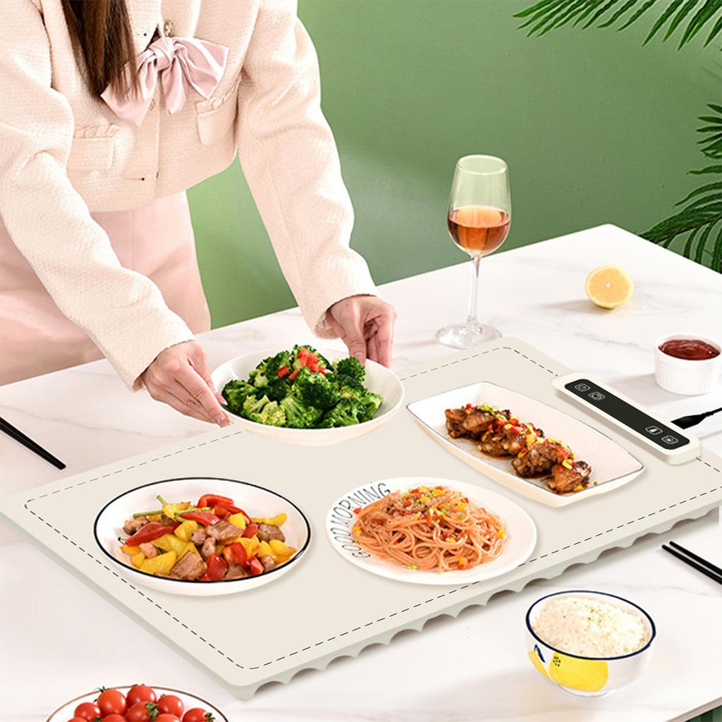 Flexible Rollable Silicone Warm Vegetable Board Smart Home Multifunctional Foldable Warm Vegetable Treasure Heating Insulation