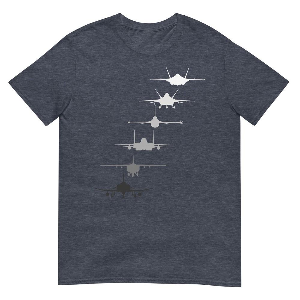 Air Force Fighter Jets F4 F111 F15 F16 F22 F35 Tshirt