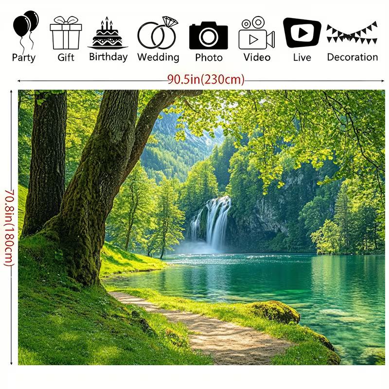 2D letní portrétní fotopozadí divokého lesa