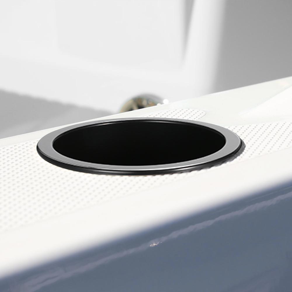 4 Pc Plastic Cup Holder Set Drop In Black   for Car Boat Marine