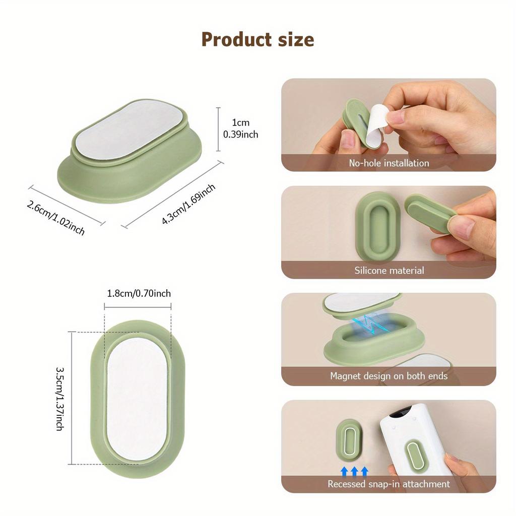 Magnetic Remote Control Bracket, Self-Adhesive Wall Mounted Storage Bracket for Remote Controls, Household Goods Storage