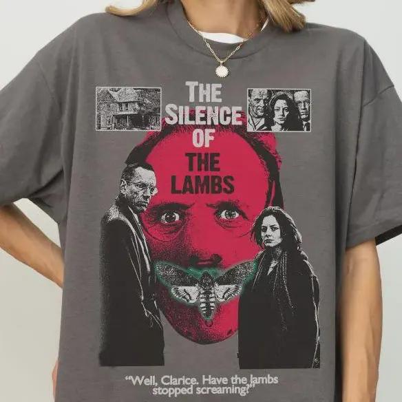 Silence of The Lambs Tshirt Halloween Horror Tshirt Horror Movie Tshirt Buffalo Bill Retro Movie Tshirt S