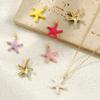 2 PCs Brass Ocean Jewelry Charms 18K Gold Plated Enamel Starfish Pendants For DIY Necklace Bracelet Jewelry Making 23mm X 18mm
