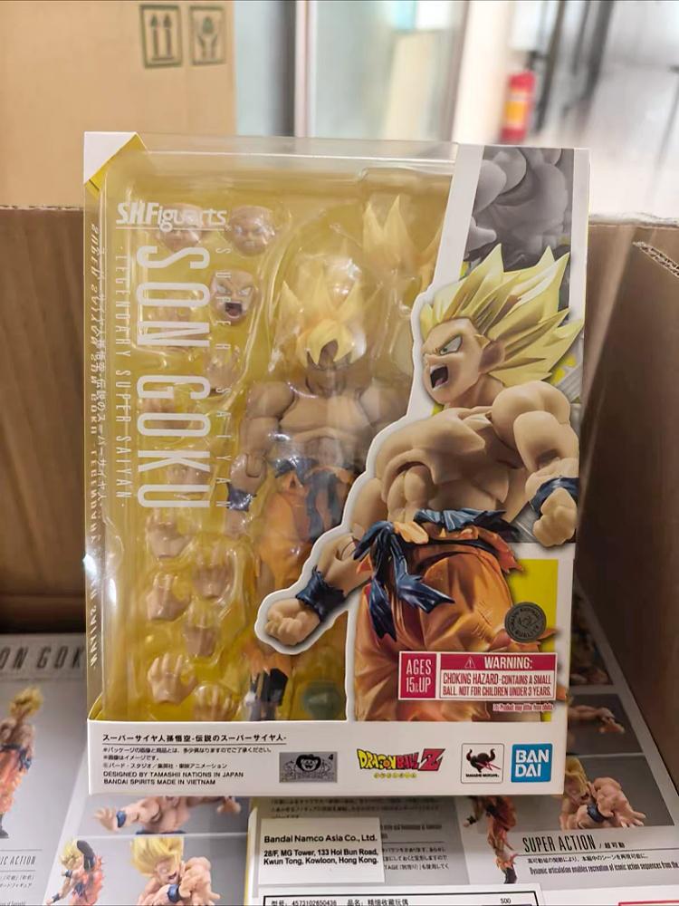 New Anime Bandai Shf Dragon Ball Son Goku 3.0 Action Figure Battle Damaged Super Saiyan Collectible Model Toy Brithday Gift