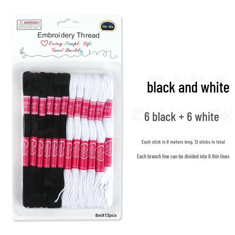 Handmade Gradient Embroidery Thread, No. 25 Silk & Cotton for Cross Stitch & Insole